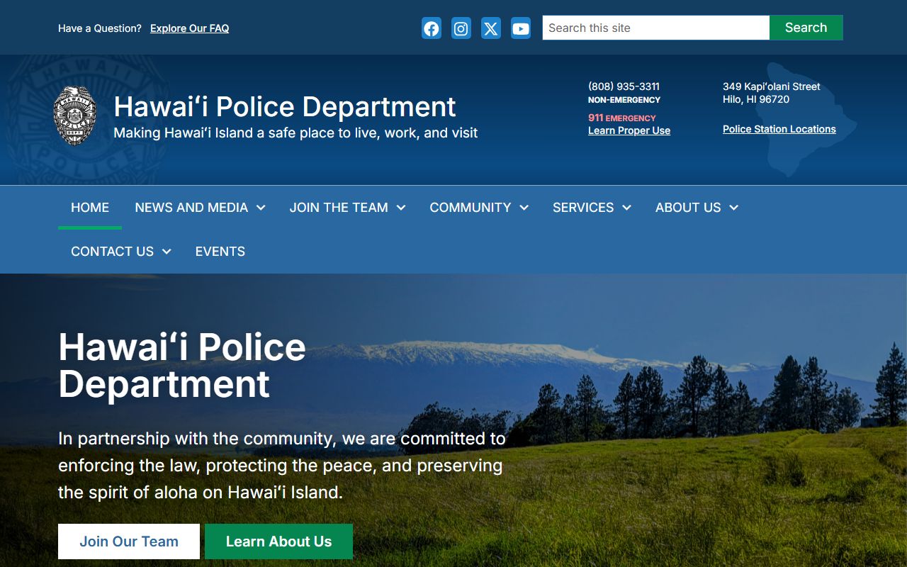 Hawaii County Hawaii Police Department inmate population records portal